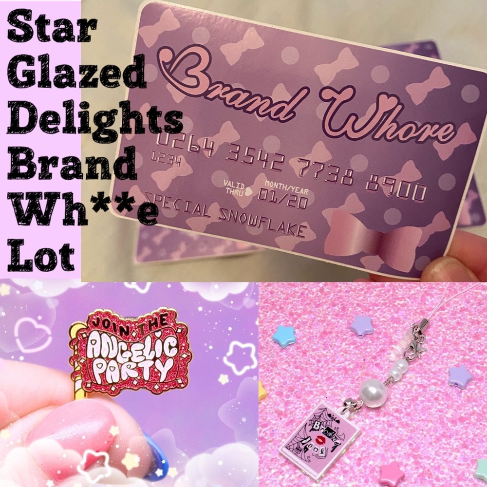 StarGlazedDelights Etsy Discontinued Merch Lot ~ Stickers, Pin & Phone Charm